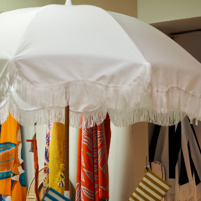 Parasol de plage blanc 