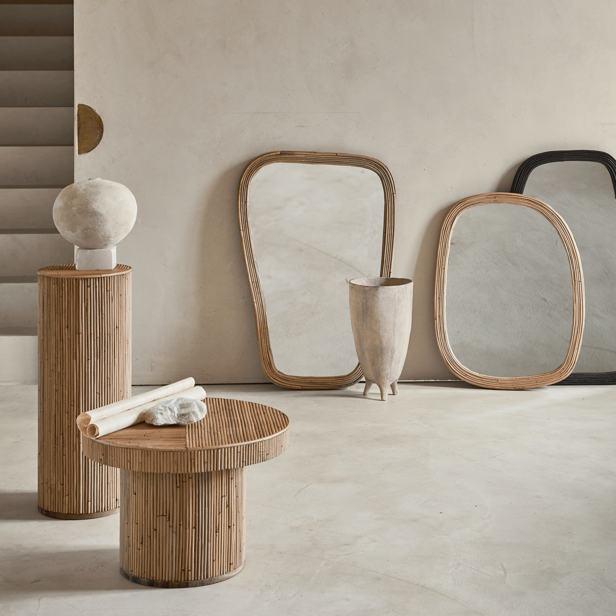 Support pour plante en bambou