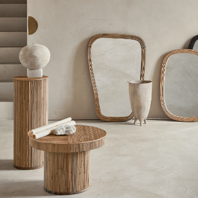 Support pour plante en bambou