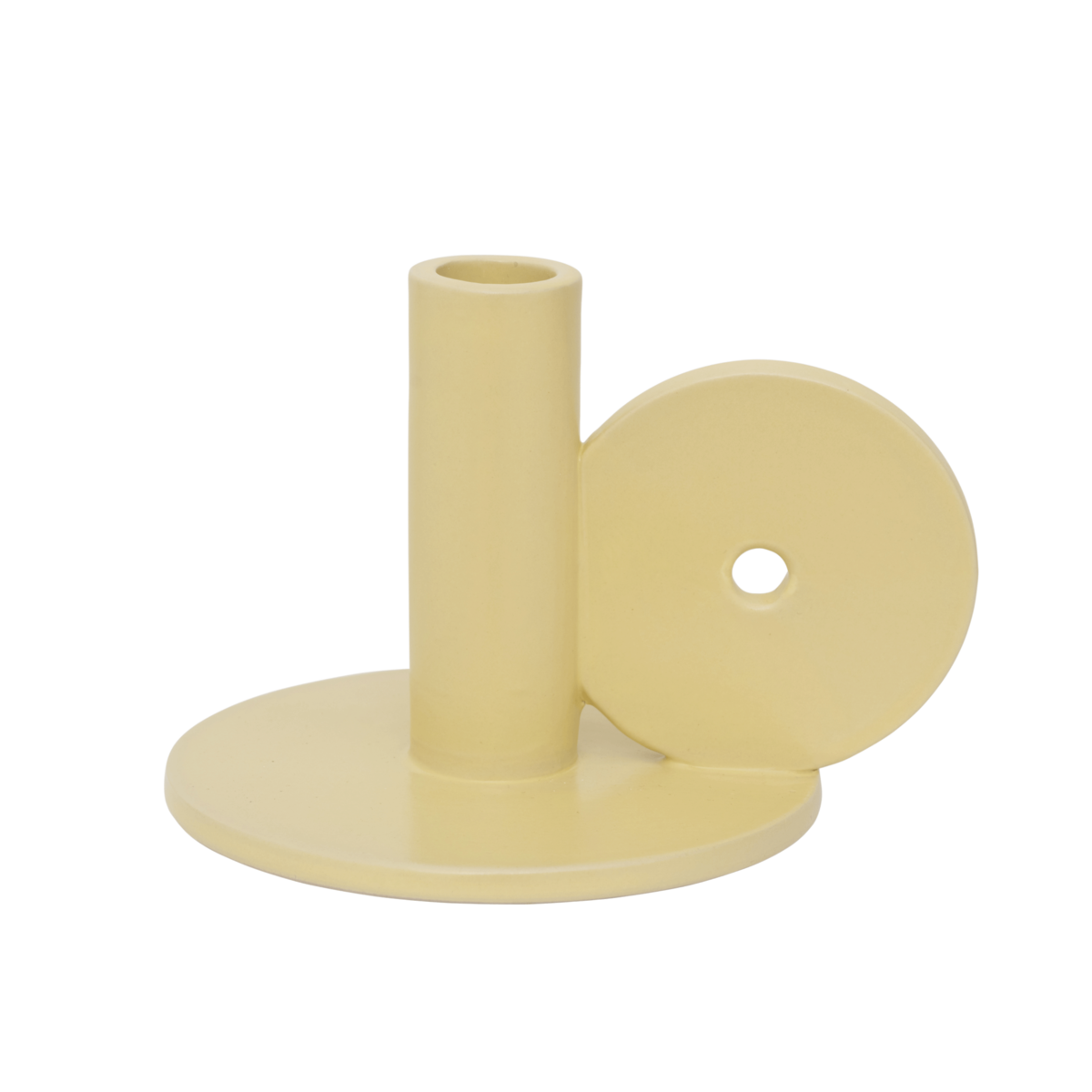 Bougeoir jaune pommel