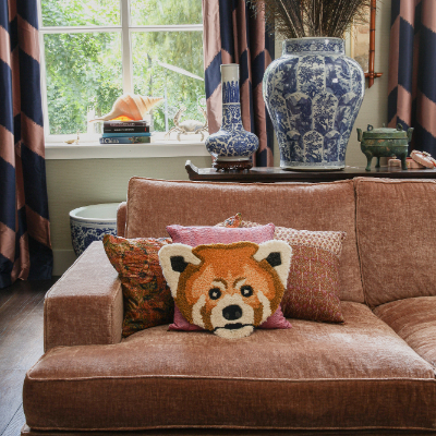 Tapis tte mini Panda Roux